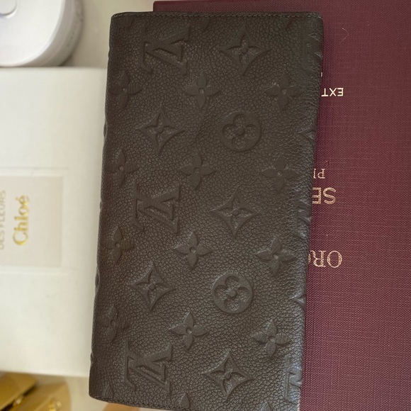 Louis Vuitton Dark Brown Embossed Wallet - Picture 11 of 14